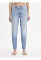 Jeans Celeste Con Logo Bordado Para Mujer Calvin Klein de Calvin Klein