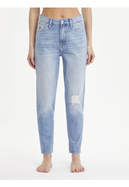 Jeans Celeste Con Logo Bordado Para Mujer Calvin Klein