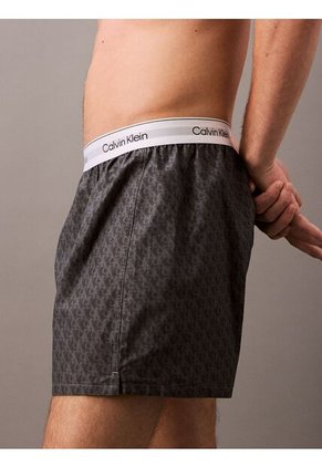 Pantaloneta Negra De Pijama De Poplín De Algodón Calvin Klein