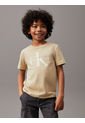 Camiseta Niño Beige Unisex Con Logo Calvin Klein de Calvin Klein