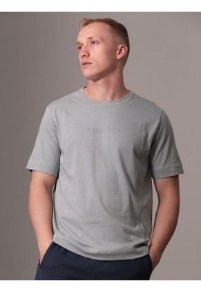 Camiseta Gris Manga Corta Calvin Klein