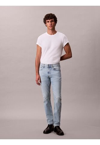 Jeans Celeste De Corte Slim Con Efecto Marmoleado Calvin Klein Calvin Klein