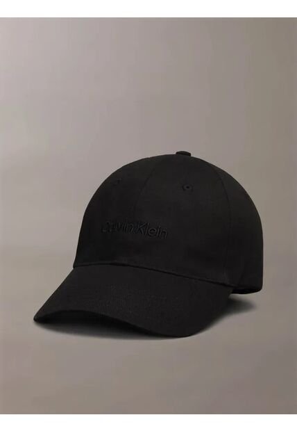 Gorra Negra Con Logotipo Bordado Calvin Klein