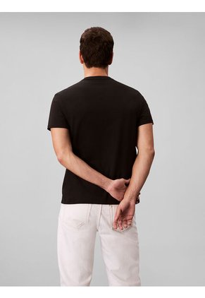 Camiseta Negra Con Box Logo Calvin Klein