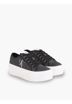 Tenis Negro Con Plataforma Y Acabado De Perla Calvin Klein