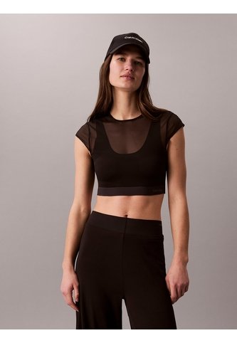 Camiseta Negra Deportiva De Corte Ajustado Calvin Klein Calvin Klein