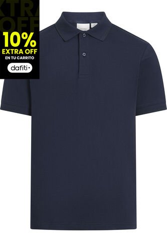 Polo Azul Pique Slim Thermo Tech Calvin Klein Calvin Klein