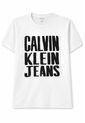 Camiseta Blanca Stacked Graphic Crewnec Calvin Klein de Calvin Klein