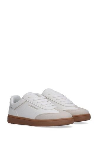 Tenis Beige De Corte Bajo Con Cordones Calvin Klein Calvin Klein