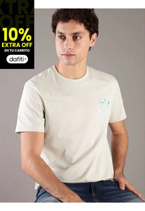 Camiseta Verde Con Logo Calvin Klein