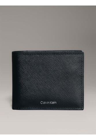 Billetera Azul Plegable De Cuero Calvin Klein Calvin Klein