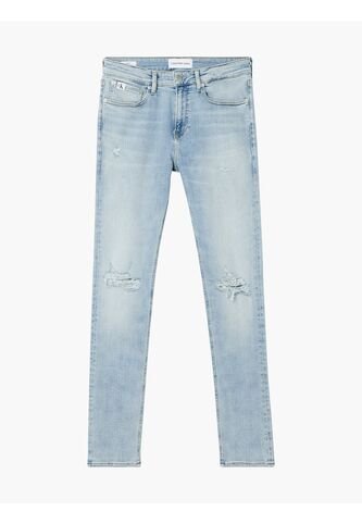 Jeans Celeste Skinny Con Detalles Rasgados Calvin Klein Calvin Klein