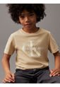 Camiseta Niño Beige Unisex Con Logo Calvin Klein de Calvin Klein