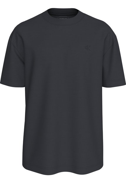 Camiseta Negra Con Gráfico En La Espalda Calvin Klein