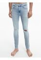 Jeans Celeste Skinny Con Detalles Rasgados Calvin Klein de Calvin Klein