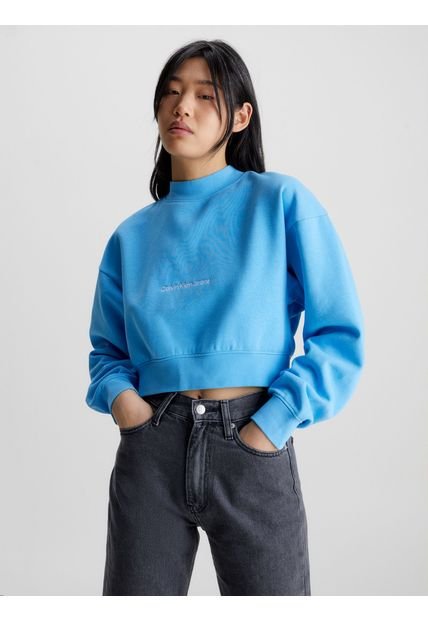 Saco Cropped Mujer Azul Calvin Klein