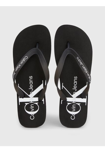 Sandalias Negro De Playa Con Monologo Calvin Klein