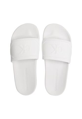 Sandalias Blanco Con Monograma En Relieve Calvin Klein Calvin Klein