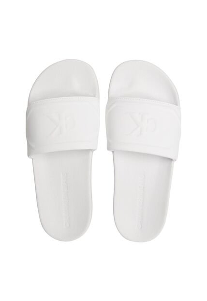 Sandalias Blanco Con Monograma En Relieve Calvin Klein