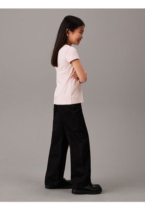 Camiseta Niña Rosada Slim Con Logo Calvin Klein