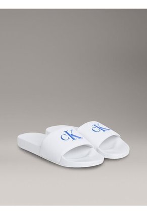 Sandalias Gris Con Logo Calvin Klein