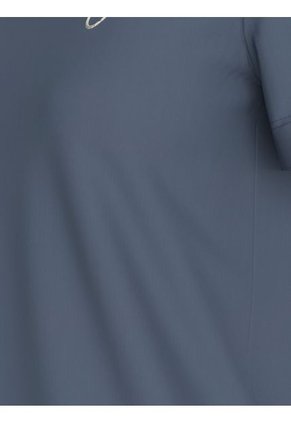 Camiseta Azul Con Logo Bordado Calvin Klein