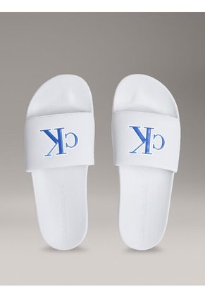 Sandalias Gris Con Logo Calvin Klein