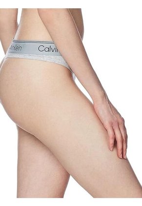 Tanga Gris Con Cintura Elástica Gruesa Con Logo Calvin Klein