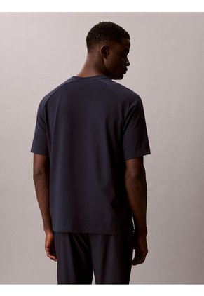 Camiseta Negra Con Gráfico De Logo Vertical Calvin Klein