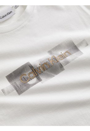 Camiseta Con Logo Hombre Blanco Hombre Blanco Calvin Klein