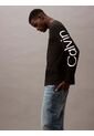 Camiseta Negra De Manga Larga Con Logo Viajero Calvin Klein de Calvin Klein