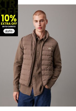 Chaleco Chocolate Acolchado Ultraligero Calvin Klein