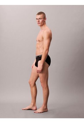 Pack Negro De 3 Slips De Cadera - Microfibre Stretch Calvin Klein