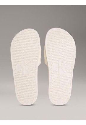 Sandalias Beige Con Monograma En Relieve Calvin Klein