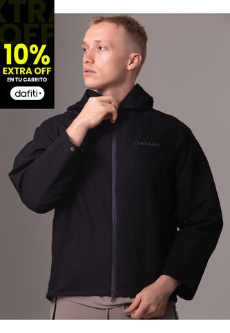 Chaqueta Negra Sport Essentials Con Capota Calvin Klein Calvin Klein