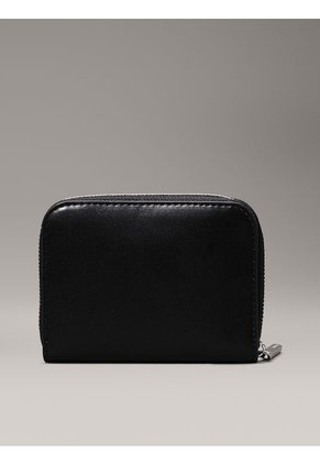 Billetera Negra Con Cremallera En El Contorno Con RFID Calvin Klein