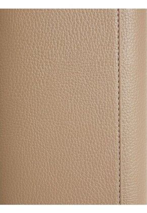 Billetera Beige Trifold Con Placa Metálica Calvin Klein