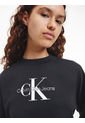 Camiseta Corta De Manga Larga Con Logo Mujer Negro Mujer Negro Calvin Klein de Calvin Klein