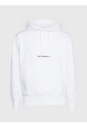 Sudadera Con Capucha Y Logo Hombre Blanco Hombre Blanco Calvin Klein