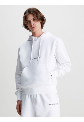 Sudadera Con Capucha Y Logo Hombre Blanco Hombre Blanco Calvin Klein