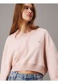 Saco Rosado Cropped Con Cuello En V Calvin Klein de Calvin Klein