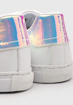 Tenis Lifestyle Blanco-Azul-Tornasol Calvin Klein Ess Vulcanized Lace Up