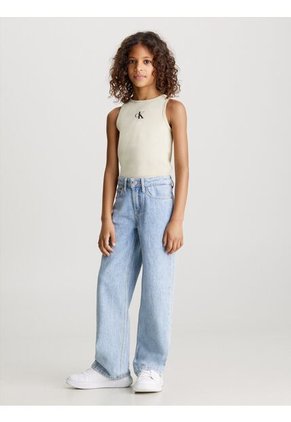 High Celeste Niña Rise Wide Leg Jeans Calvin Klein