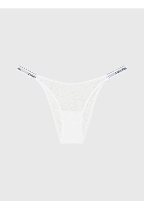 Pantie Blanco De Encaje Bikini - Moderrn Logo With Lace Calvin Klein
