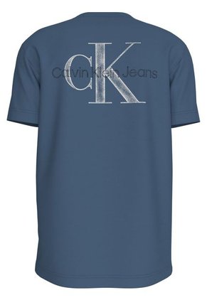 Camiseta Azul Con Logotipo En La Espalda Calvin Klein