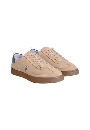 Tenis Beige De Ante De Perfil Bajo Calvin Klein