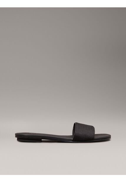 Sandalias Negro De Jacquard Con Logo Calvin Klein