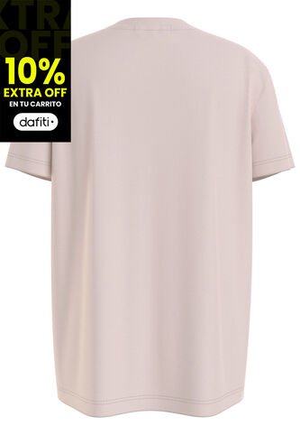 Camiseta Niña Rosada Regular Con Logo Calvin Klein Calvin Klein