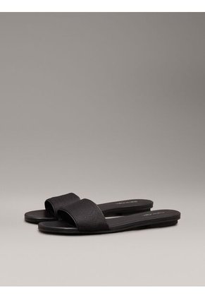 Sandalias Negro De Jacquard Con Logo Calvin Klein