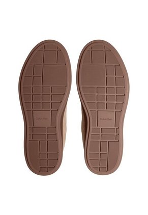 Tenis Beige De Ante De Perfil Bajo Calvin Klein